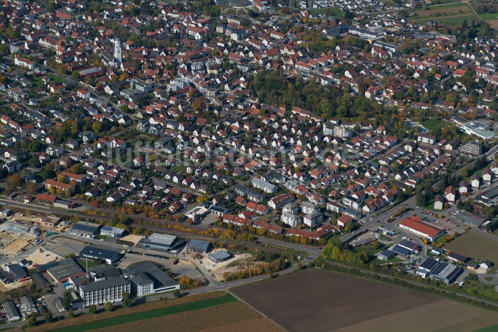 Langenau Aus Der Vogelperspektive: Stadtrand Mit Landwirtschaftlichen ...