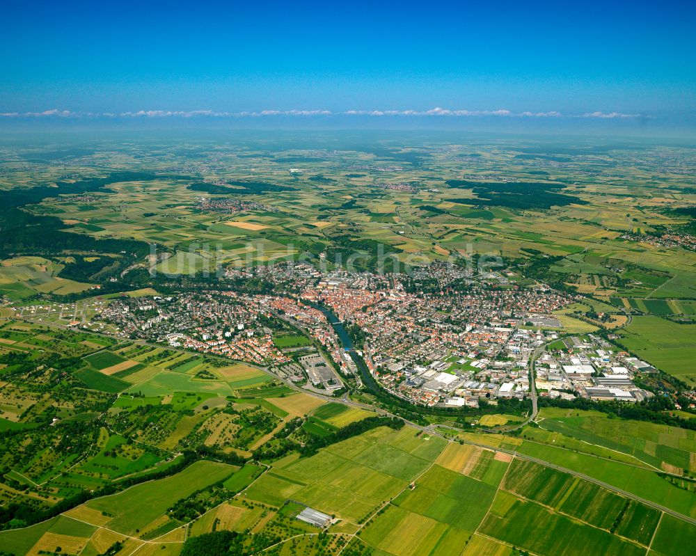 Rottenburg am Neckar von oben - Stadtrand mit landwirtschaftlichen Feldern in Rottenburg am Neckar im Bundesland Baden-Württemberg, Deutschland