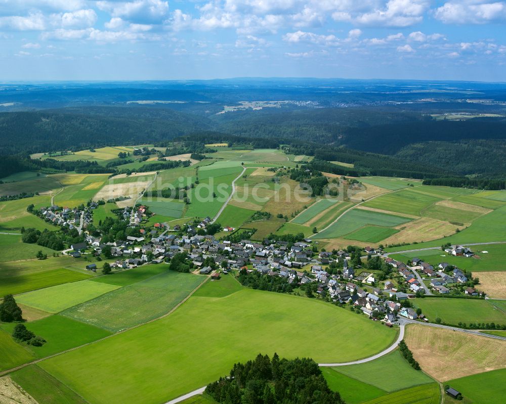 Luftbild Steinbach - Stadtrand mit landwirtschaftlichen Feldern in Steinbach im Bundesland Bayern, Deutschland