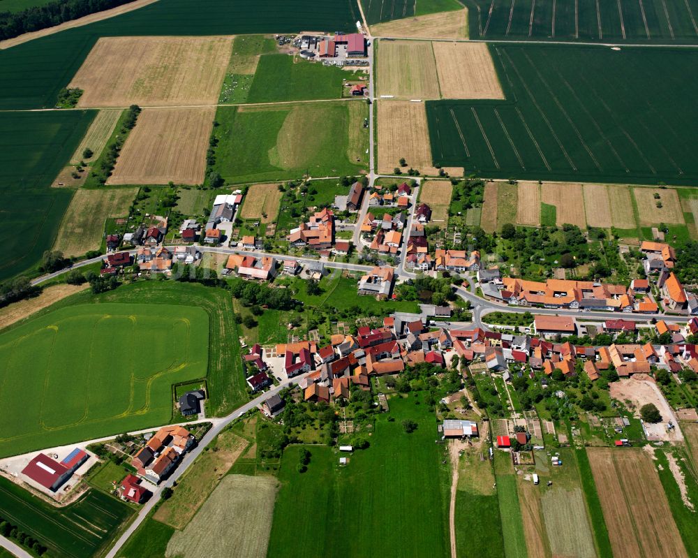 Luftbild Steinbach - Stadtrand mit landwirtschaftlichen Feldern in Steinbach im Bundesland Thüringen, Deutschland