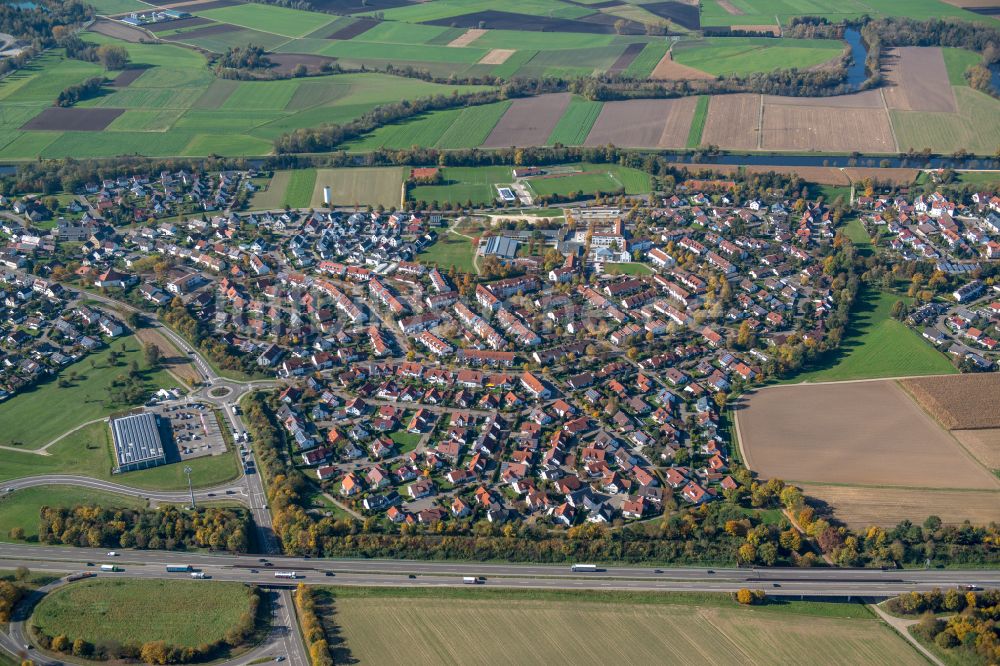 Luftbild Ulm - Stadtrand mit landwirtschaftlichen Feldern in Ulm im Bundesland Baden-Württemberg, Deutschland