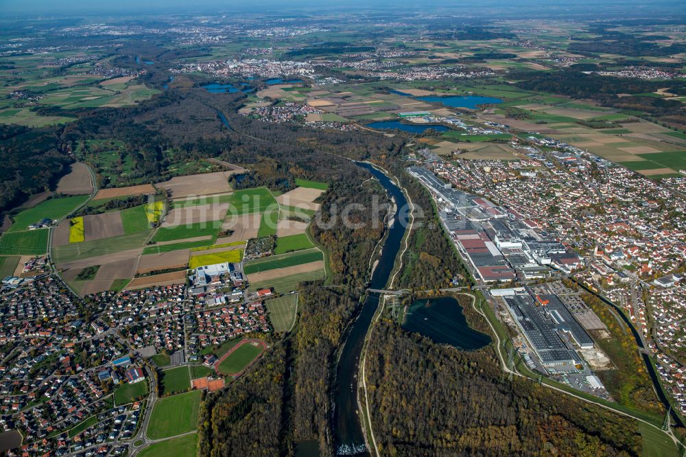 Luftbild Vöhringen - Stadtrand mit landwirtschaftlichen Feldern in Vöhringen im Bundesland Bayern, Deutschland