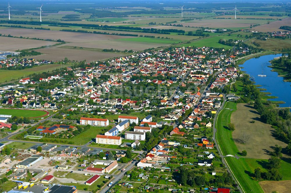 Luftaufnahme Wartenburg - Stadtrand mit landwirtschaftlichen Feldern in Wartenburg im Bundesland Sachsen-Anhalt, Deutschland