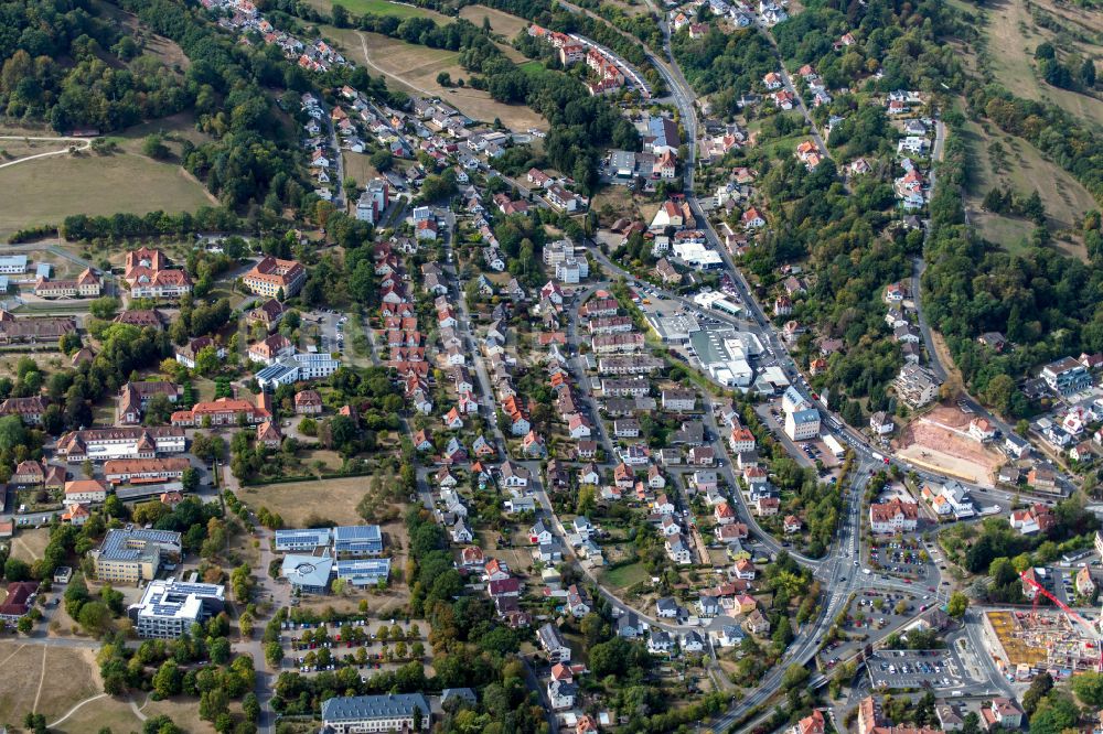 Luftbild Wombach - Stadtrand mit landwirtschaftlichen Feldern in Wombach im Bundesland Bayern, Deutschland