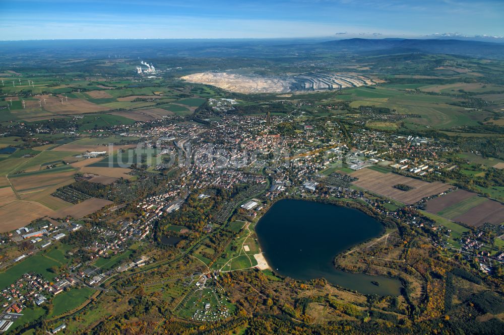 Luftaufnahme Zittau - Stadtrand mit landwirtschaftlichen Feldern in Zittau im Bundesland Sachsen, Deutschland