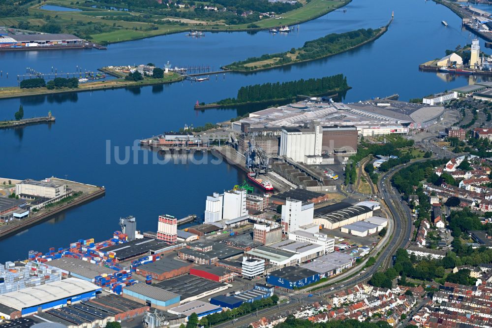 Bremen von oben - Stadtteil Überseestadt im Stadtgebiet in Bremen, Deutschland