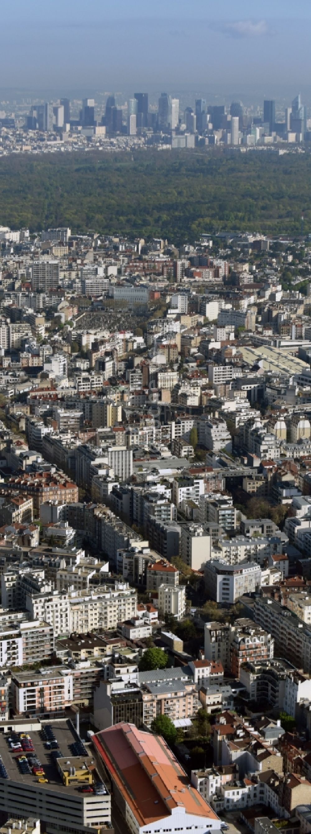 Paris aus der Vogelperspektive: Stadtteil Boulogne-Billancourt im Stadtgebiet in Paris in Ile-de-France, Frankreich