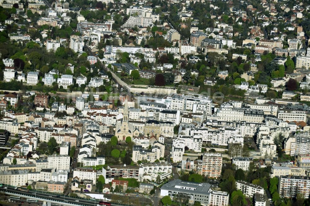 Luftbild Paris - Stadtteil Boulogne-Billancourt im Stadtgebiet in Paris in Ile-de-France, Frankreich