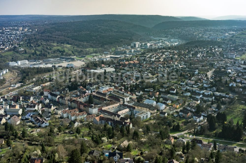 Luftaufnahme Pforzheim - Stadtteil Brötzingen im Stadtgebiet in Pforzheim im Bundesland Baden-Württemberg