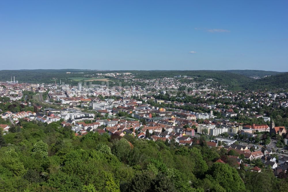 Luftaufnahme Pforzheim - Stadtteil Brötzingen im Stadtgebiet in Pforzheim im Bundesland Baden-Württemberg