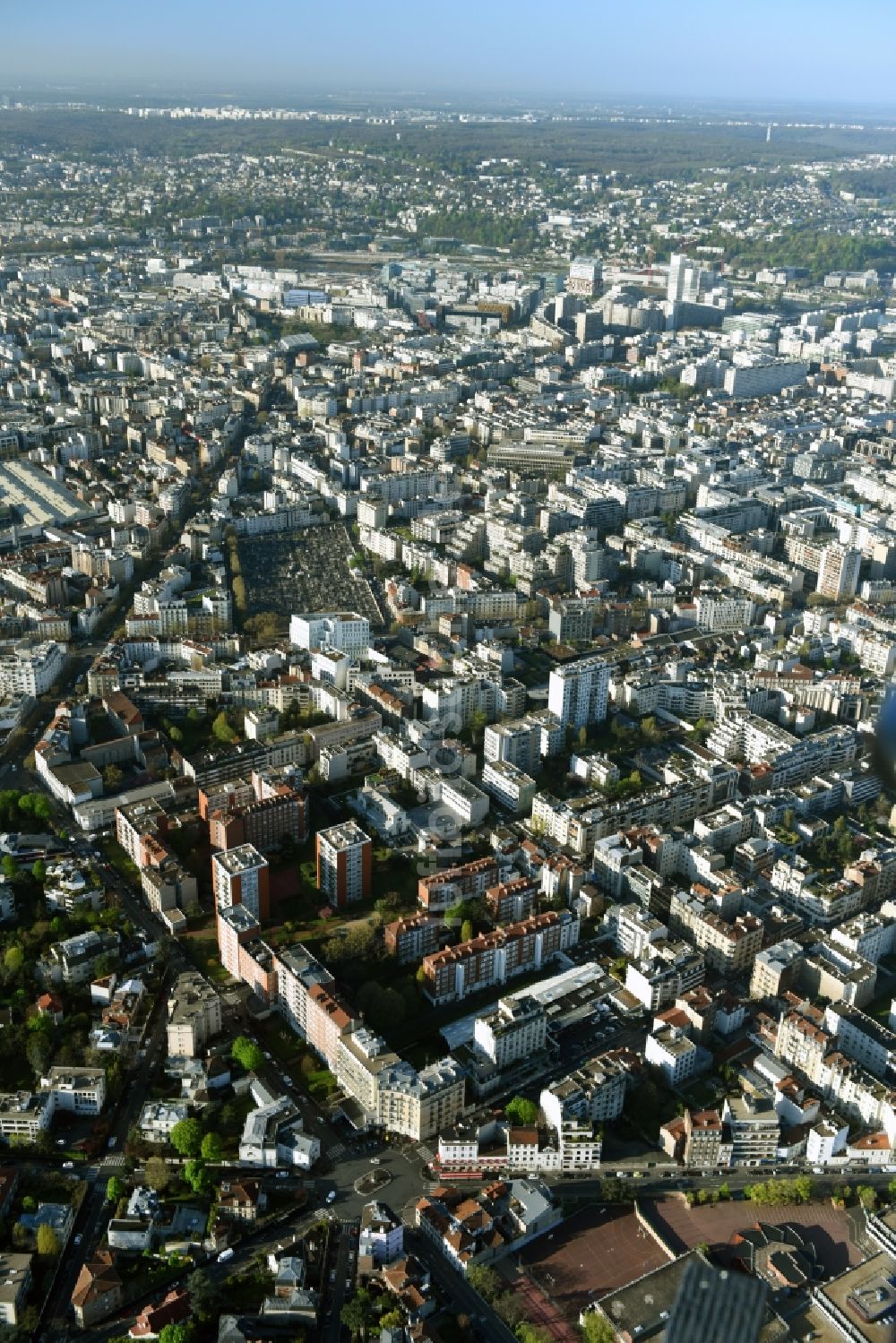 Luftbild Paris - Stadtteil Chardon-Lagache im Stadtgebiet in Paris in Ile-de-France, Frankreich