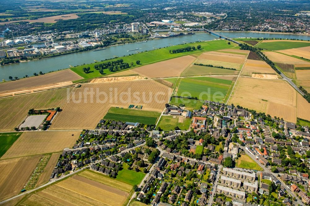 Luftbild Duisburg - Stadtteil Ehingen im Stadtgebiet in Duisburg im Bundesland Nordrhein-Westfalen