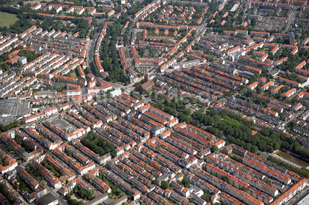 Bremen aus der Vogelperspektive: Stadtteil Findorff in Bremen