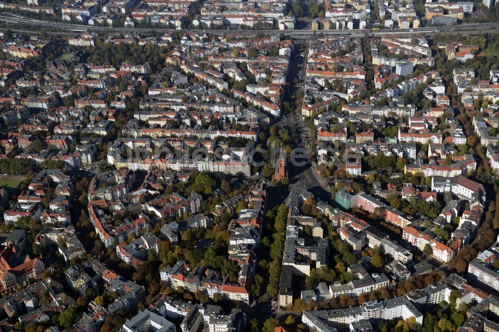 Berlin von oben - Stadtteil Friedenau im Stadtgebiet in Berlin