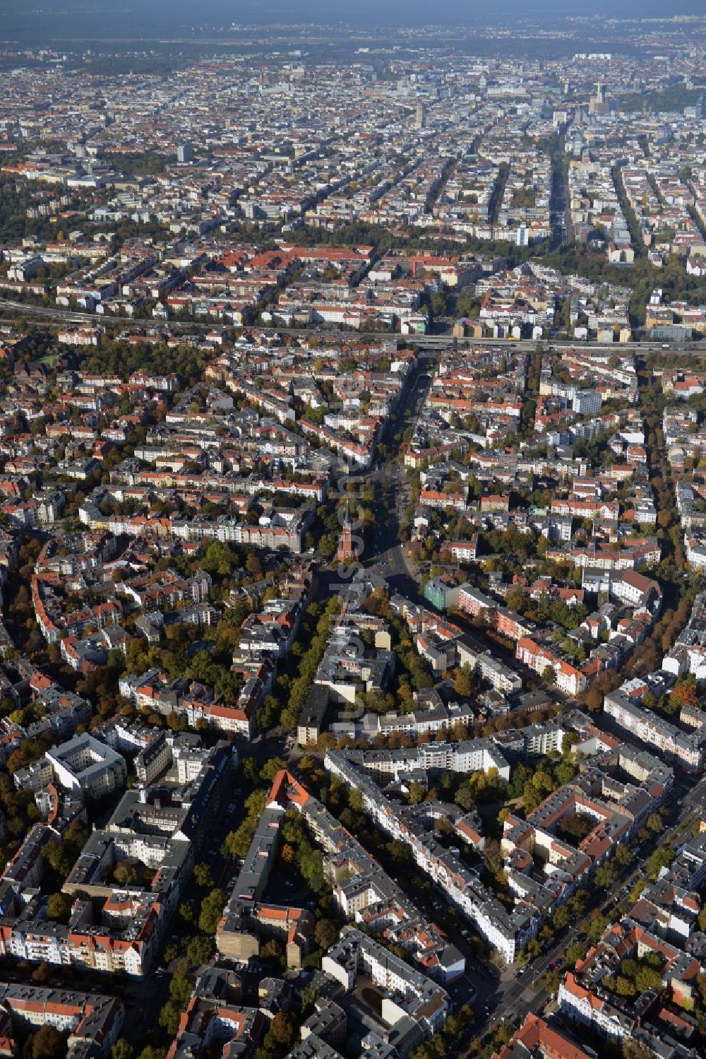 Berlin aus der Vogelperspektive: Stadtteil Friedenau im Stadtgebiet in Berlin