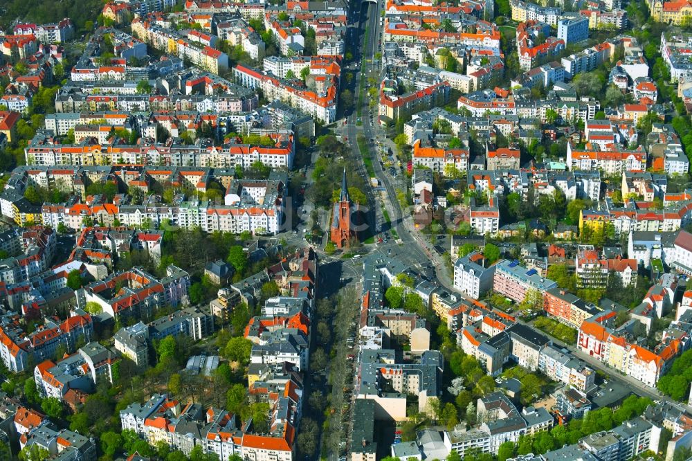 Luftaufnahme Berlin - Stadtteil Friedenau im Stadtgebiet in Berlin