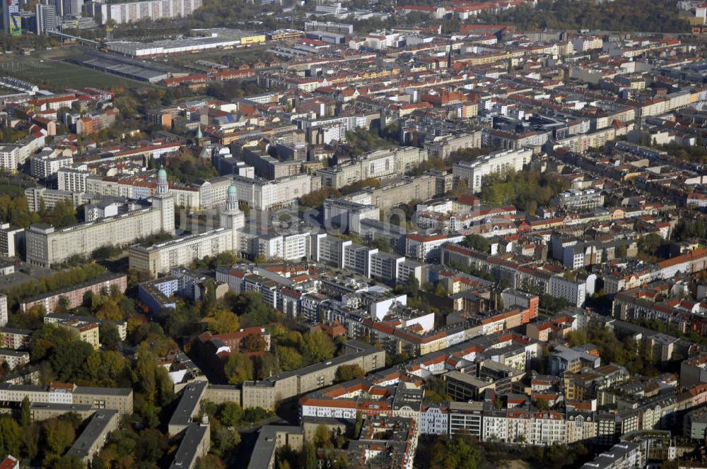 Luftbild Berlin - Stadtteil Friedrichshain in Berlin