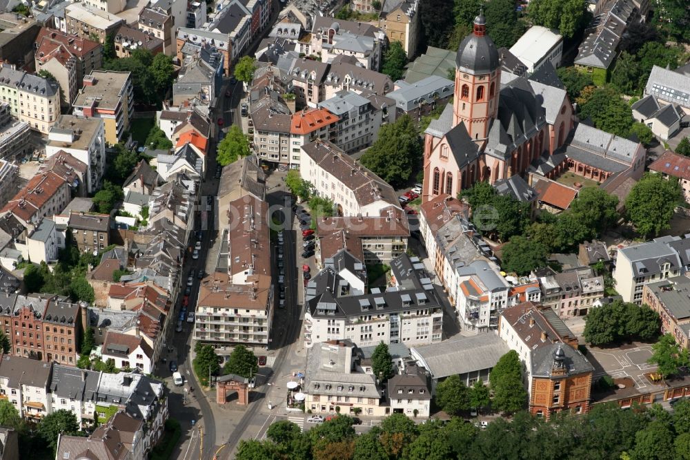 Luftbild Mainz - Stadtteil an der Gaustraße in Mainz im Bundesland Rheinland-Pfalz