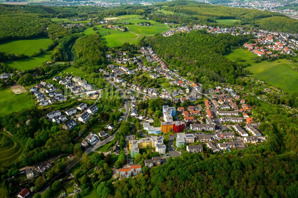 Luftaufnahme Hagen - Stadtteil Geweke im Stadtgebiet in Hagen im Bundesland Nordrhein-Westfalen