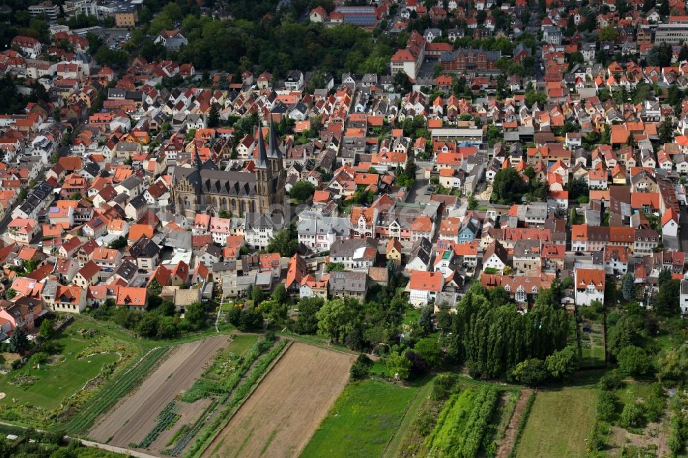 Mainz von oben - Stadtteil Gonsenheim im Stadtgebiet in Mainz im Bundesland Rheinland-Pfalz