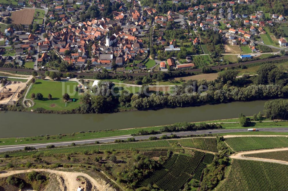 Luftbild OCHSENFURT - Stadtteil Goßmannsdorf von Ochsenfurt am Main