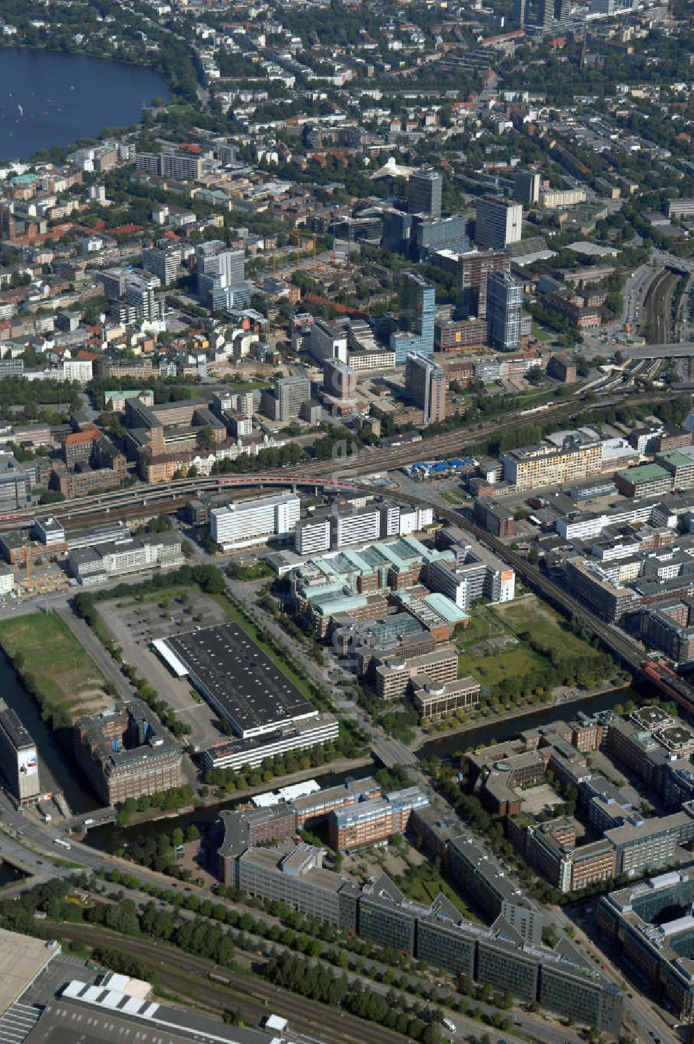 Hamburg von oben - Stadtteil Klostertor und Hammerbrook in Hamburg