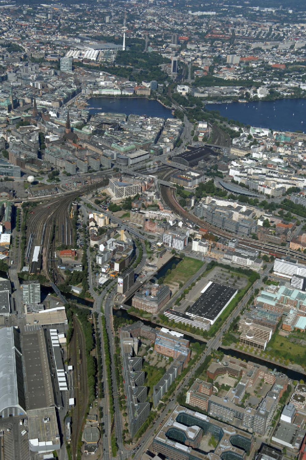 Luftbild Hamburg - Stadtteil Klostertor und Hammerbrook in Hamburg