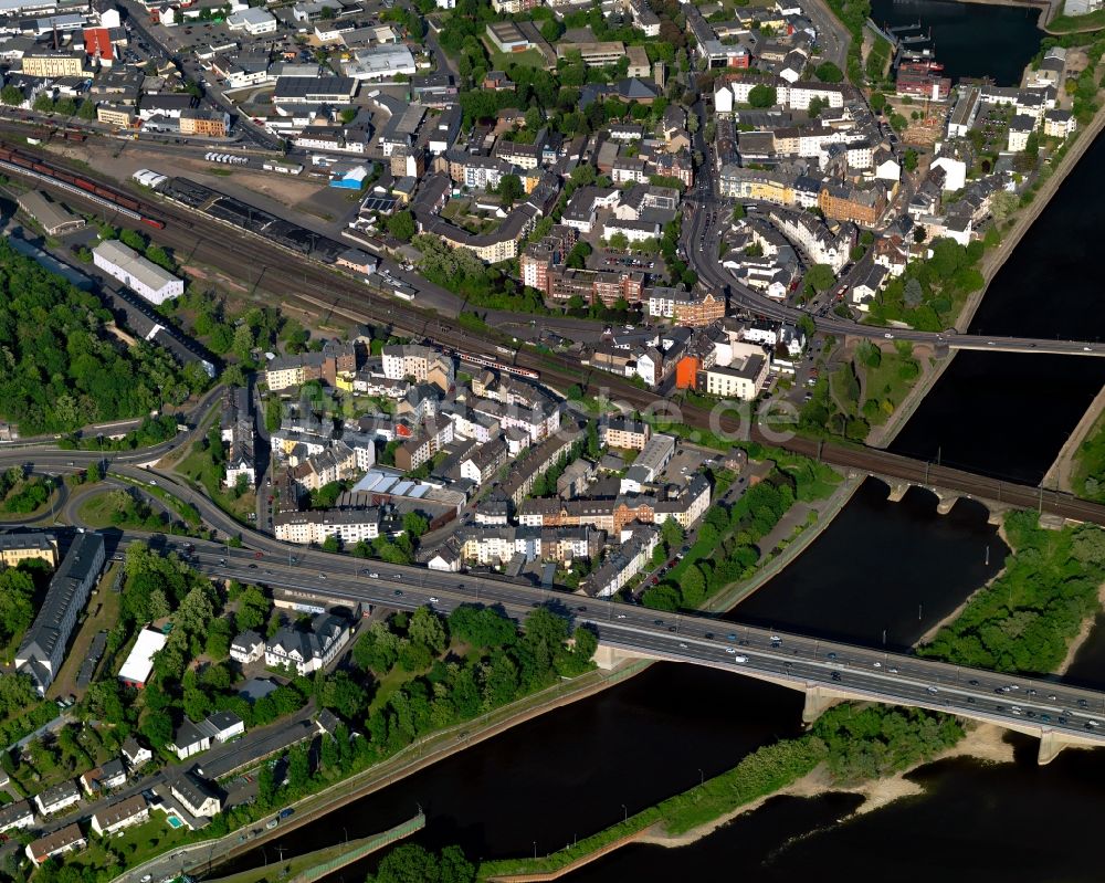 Koblenz, Lützel aus der Vogelperspektive: Stadtteil Koblenz, Lützel in Koblenz im Bundesland Rheinland-Pfalz