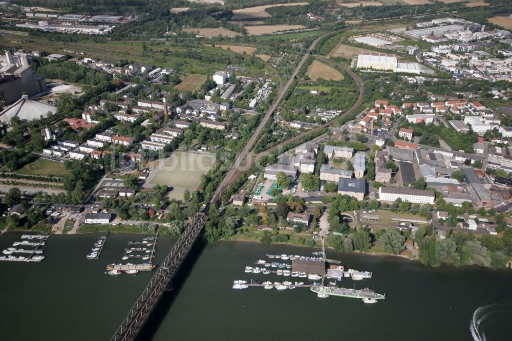 Luftbild Wiesbaden Mainz-Amöneburg - Stadtteil Mainz-Amöneburg in Wiesbaden im Bundesland Hessen