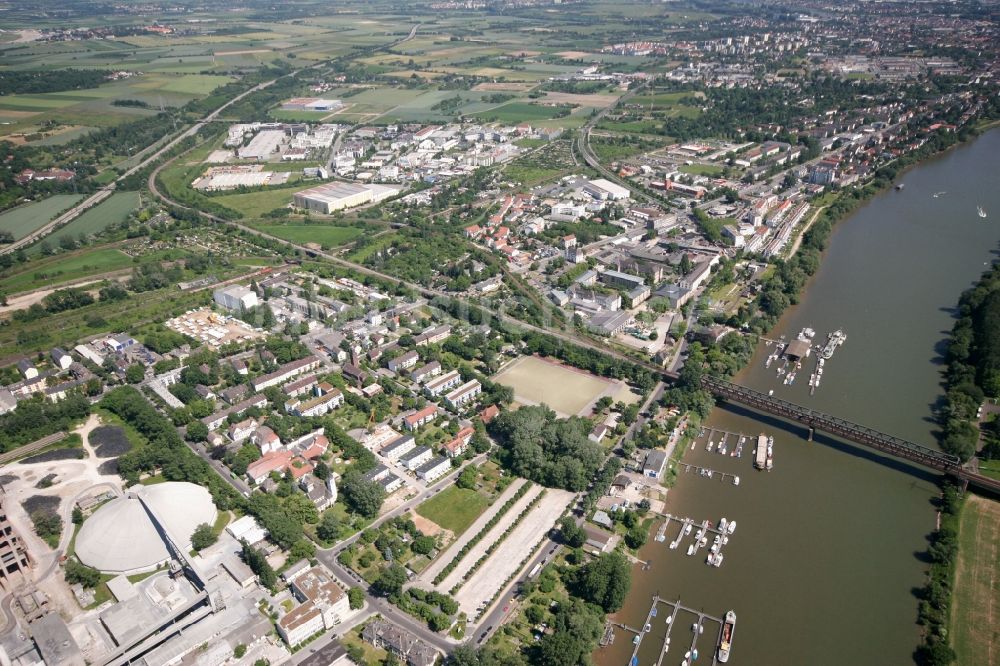 Luftbild Wiesbaden Mainz-Amöneburg - Stadtteil Mainz-Amöneburg in Wiesbaden im Bundesland Hessen