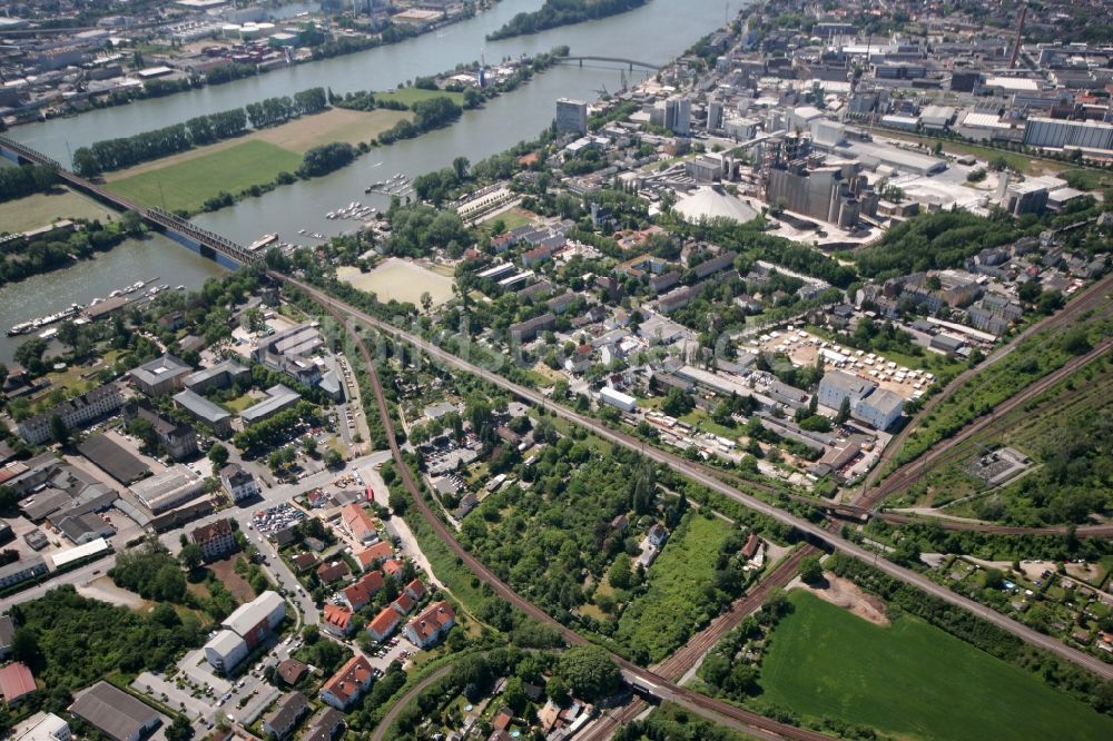 Luftbild Wiesbaden - Stadtteil Mainz-Amöneburg in Wiesbaden im Bundesland Hessen