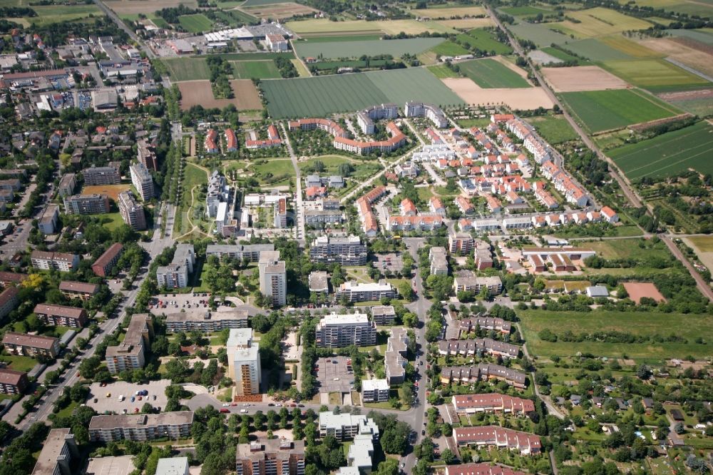 Luftaufnahme Wiesbaden - Stadtteil Mainz-Kastel in Wiesbaden im Bundesland Hessen