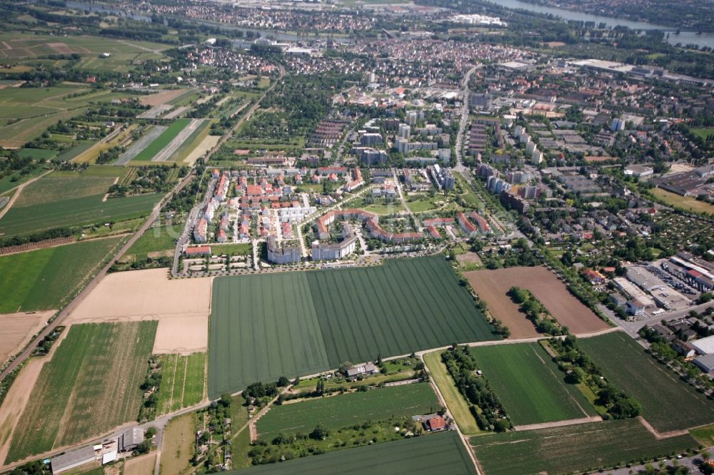 Wiesbaden aus der Vogelperspektive: Stadtteil Mainz-Kastel in Wiesbaden im Bundesland Hessen