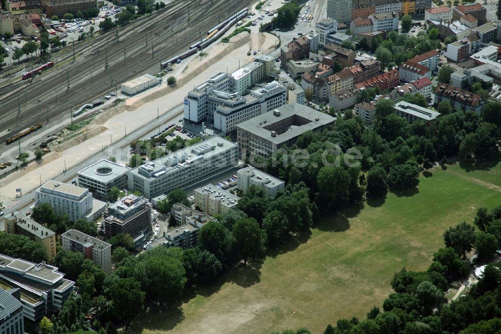 Nürnberg aus der Vogelperspektive: Stadtteil Marienvorstadt im Stadtgebiet in Nürnberg im Bundesland Bayern