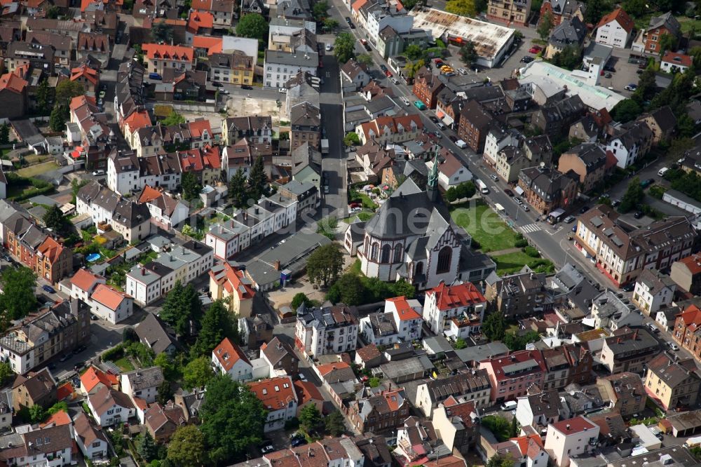 Luftbild Mainz - Stadtteil Mombach im Stadtgebiet in Mainz im Bundesland Rheinland-Pfalz