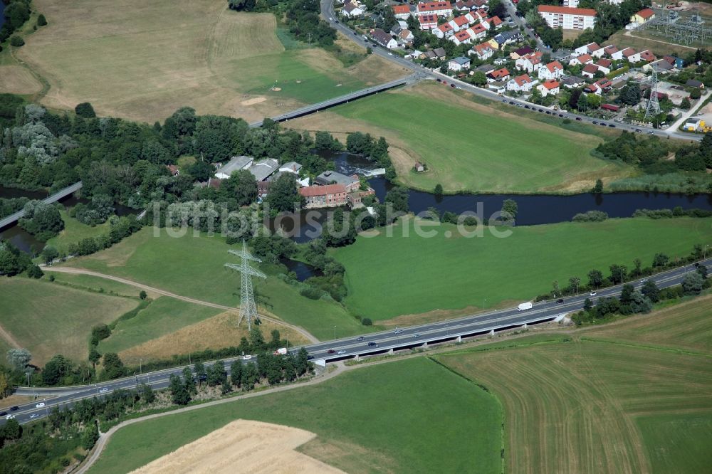 Luftbild Erlangen - Stadtteil Neumühle im Stadtgebiet in Erlangen im Bundesland Bayern