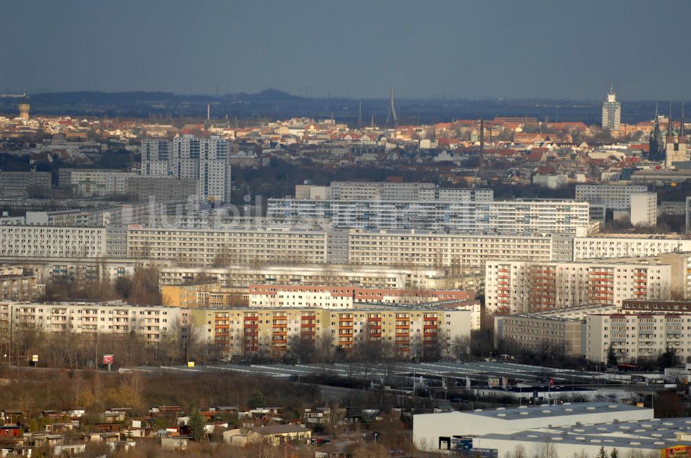 Luftaufnahme Halle / Saale - Stadtteil Neustadt in Halle an der Saale in Sachsen-Anhalt