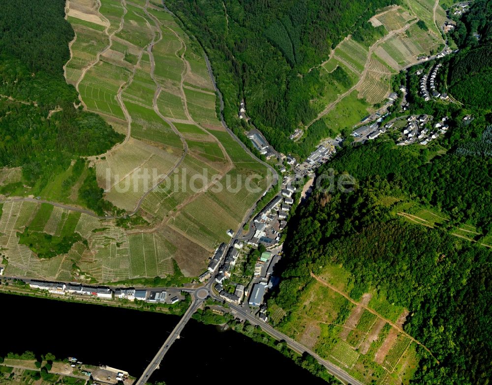 Luftaufnahme Zell (Mosel) Notenau - Stadtteil Notenau am Ufer der Mosel in Zell (Mosel) im Bundesland Rheinland-Pfalz