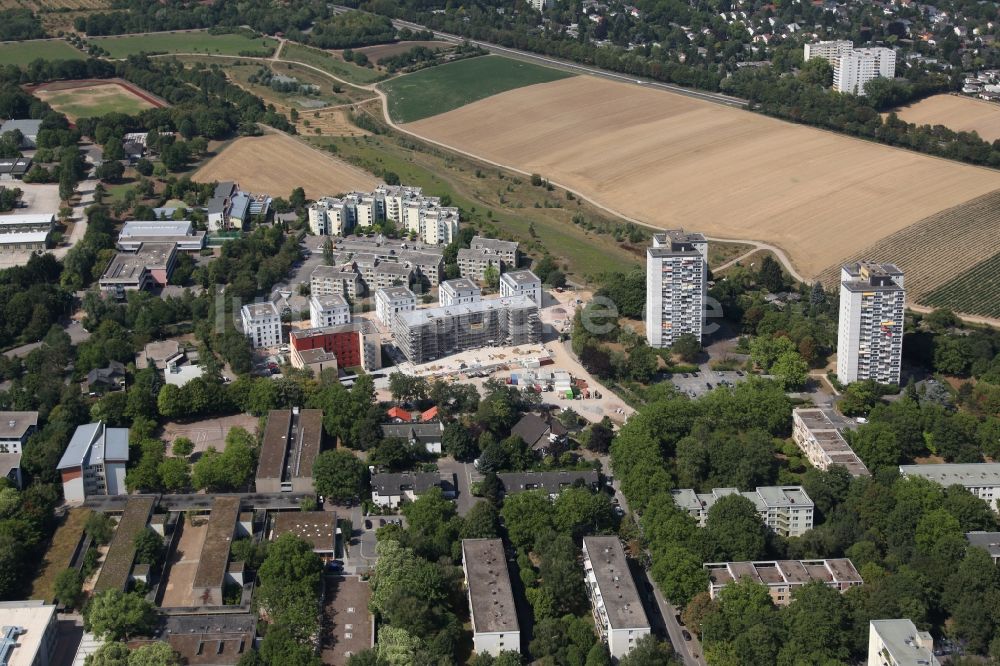 Luftaufnahme Mainz - Stadtteil Oberstadt im Stadtgebiet in Mainz im Bundesland Rheinland-Pfalz