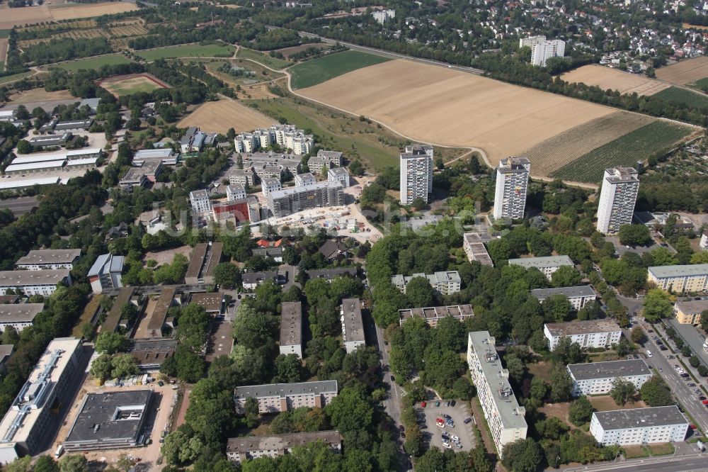 Mainz von oben - Stadtteil Oberstadt im Stadtgebiet in Mainz im Bundesland Rheinland-Pfalz