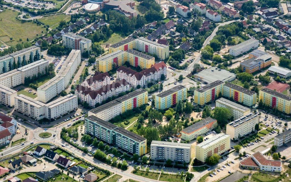 Waren (Müritz) aus der Vogelperspektive: Stadtteil Papenberg im Stadtgebiet in Waren (Müritz) im Bundesland Mecklenburg-Vorpommern, Deutschland