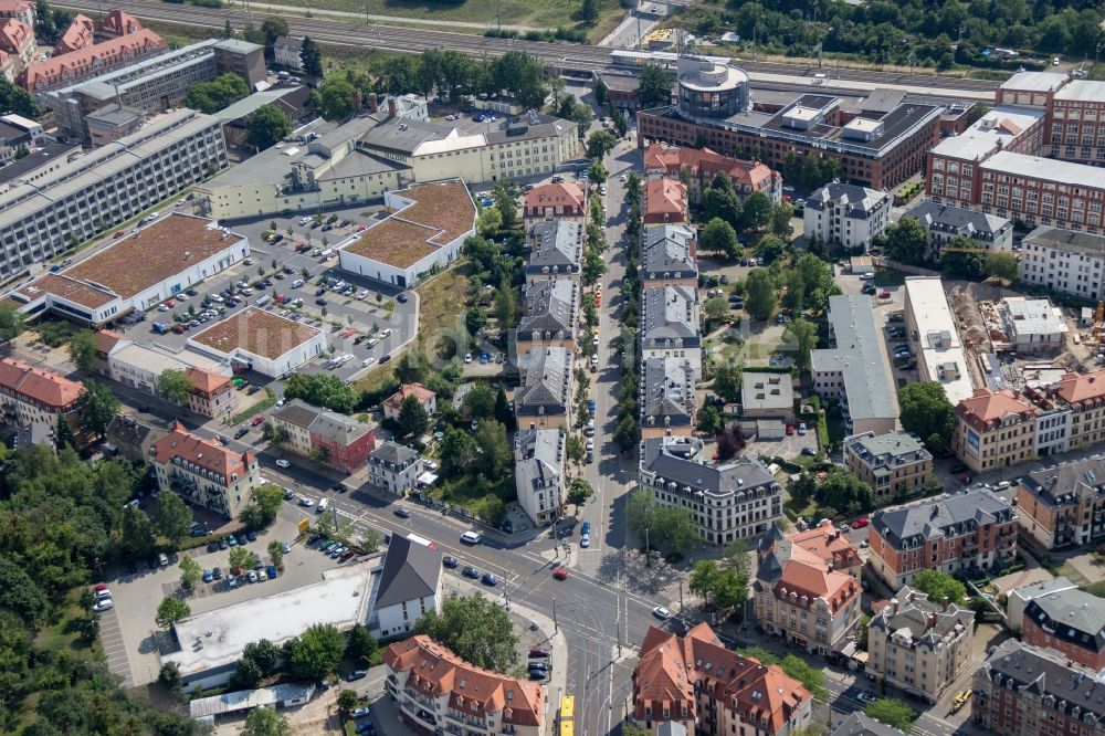 Luftbild Dresden - Stadtteil Pieschen im Stadtgebiet in Dresden im Bundesland Sachsen, Deutschland