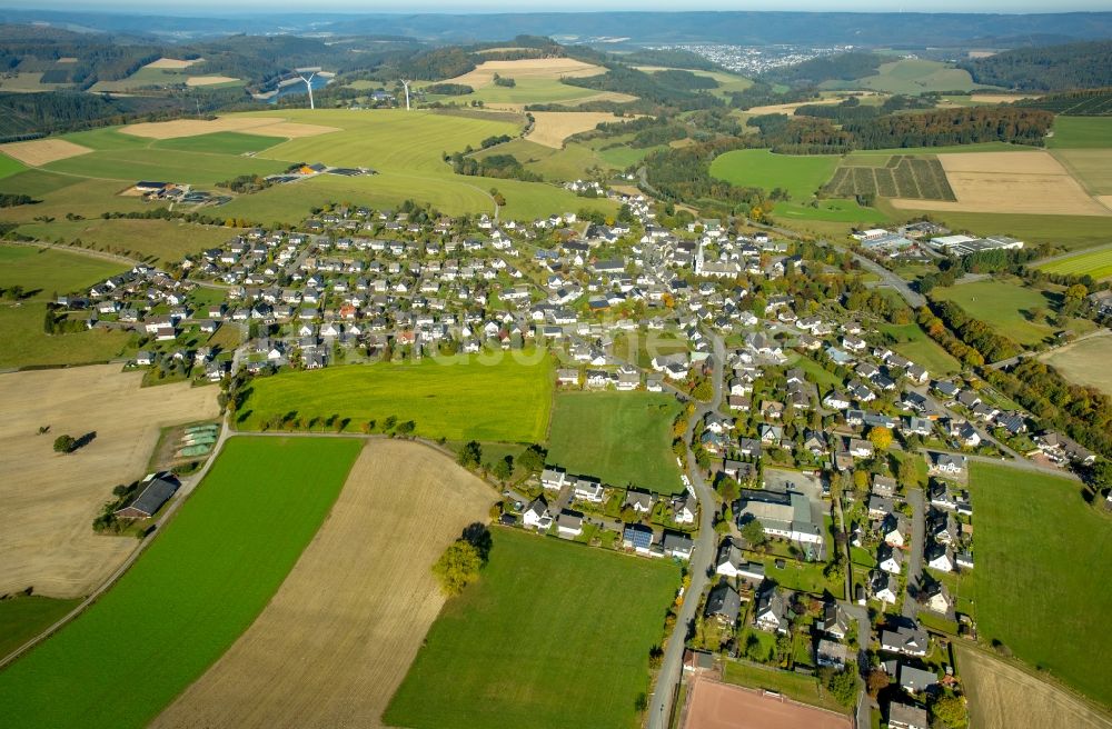 Meschede von oben - Stadtteil Remblinghausen in Meschede im Bundesland Nordrhein-Westfalen