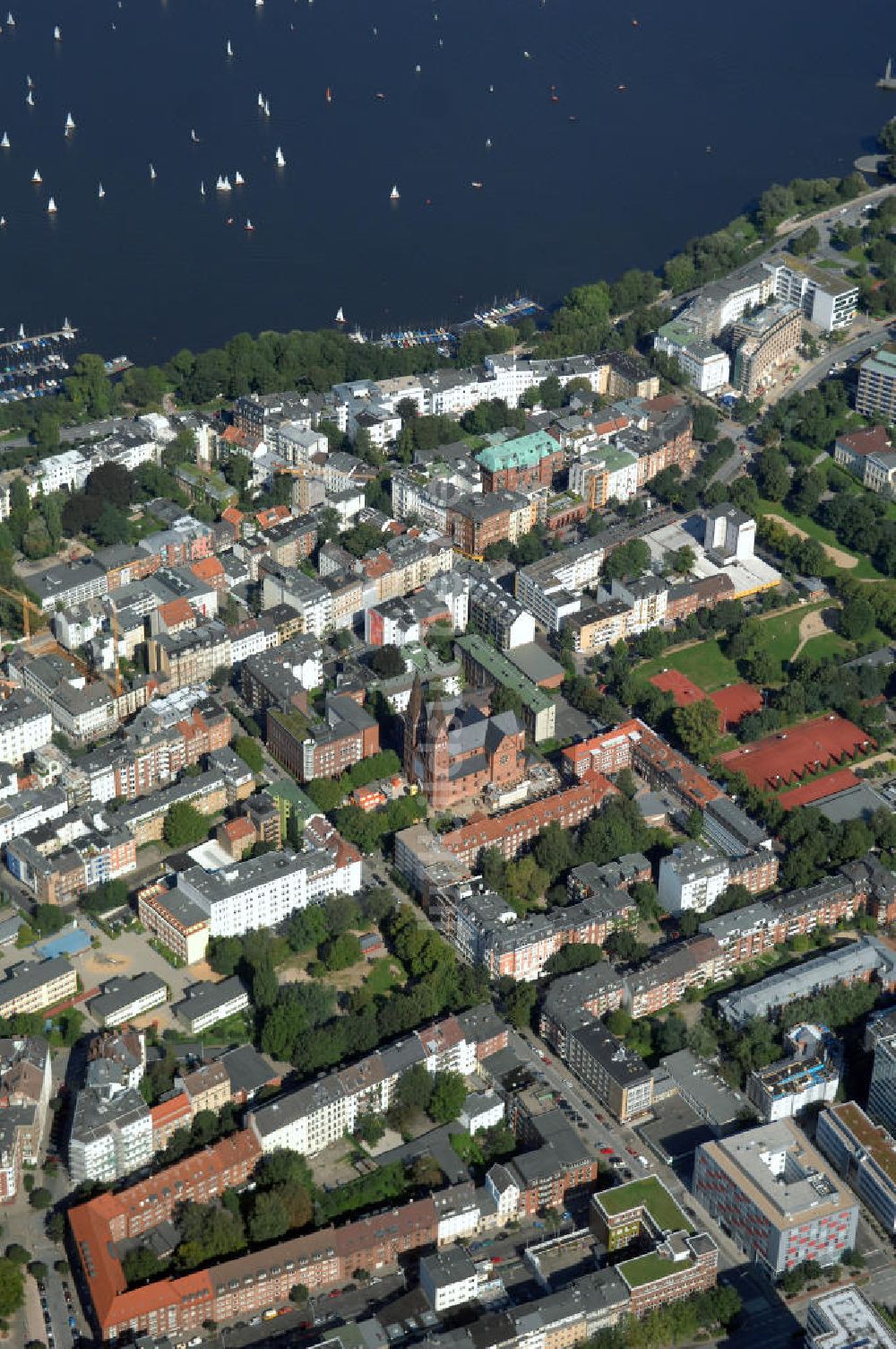 Luftaufnahme Hamburg - Stadtteil Sankt Georg Hamburg