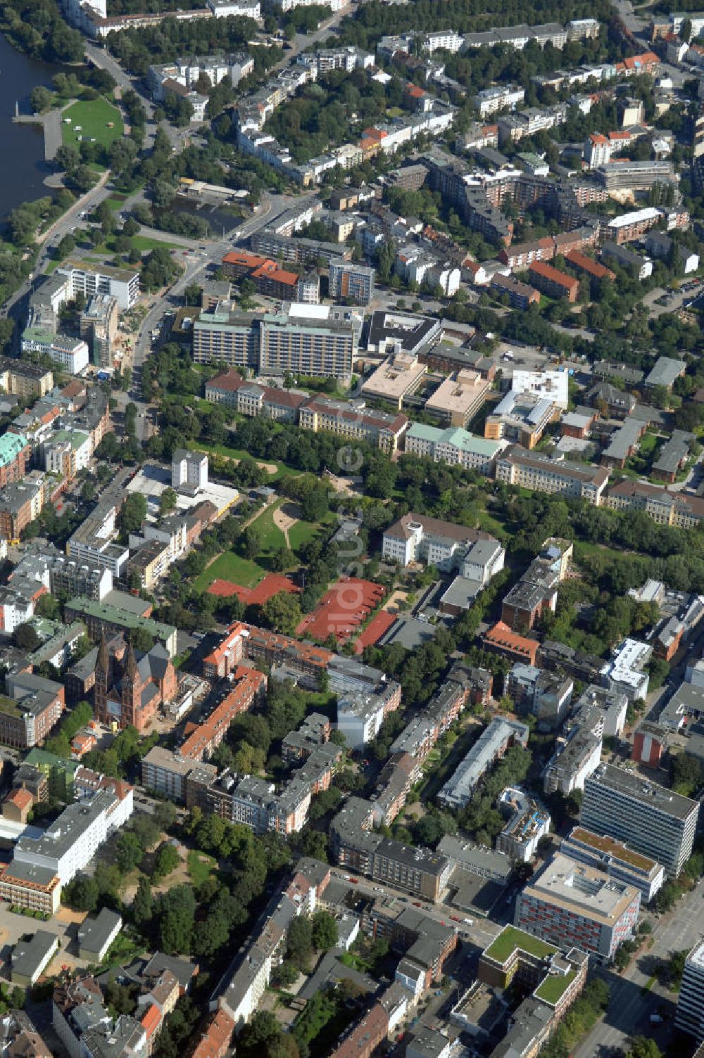 Luftaufnahme Hamburg - Stadtteil Sankt Georg Hamburg