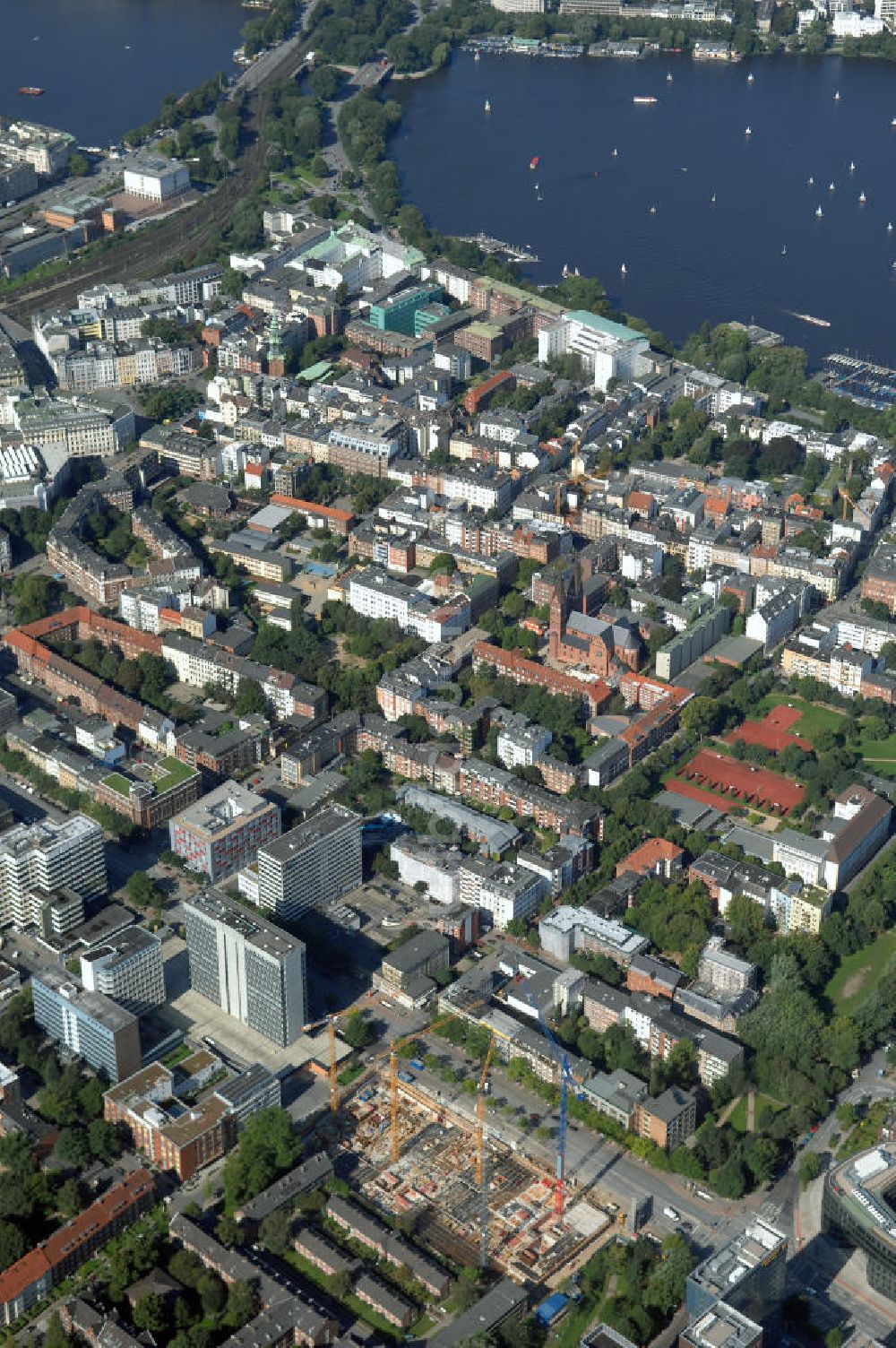 Hamburg aus der Vogelperspektive: Stadtteil Sankt Georg Hamburg