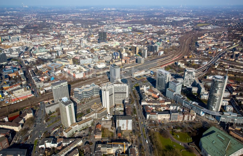 Luftaufnahme Essen - Stadtteil Südviertel im Stadtgebiet in Essen im Bundesland Nordrhein-Westfalen