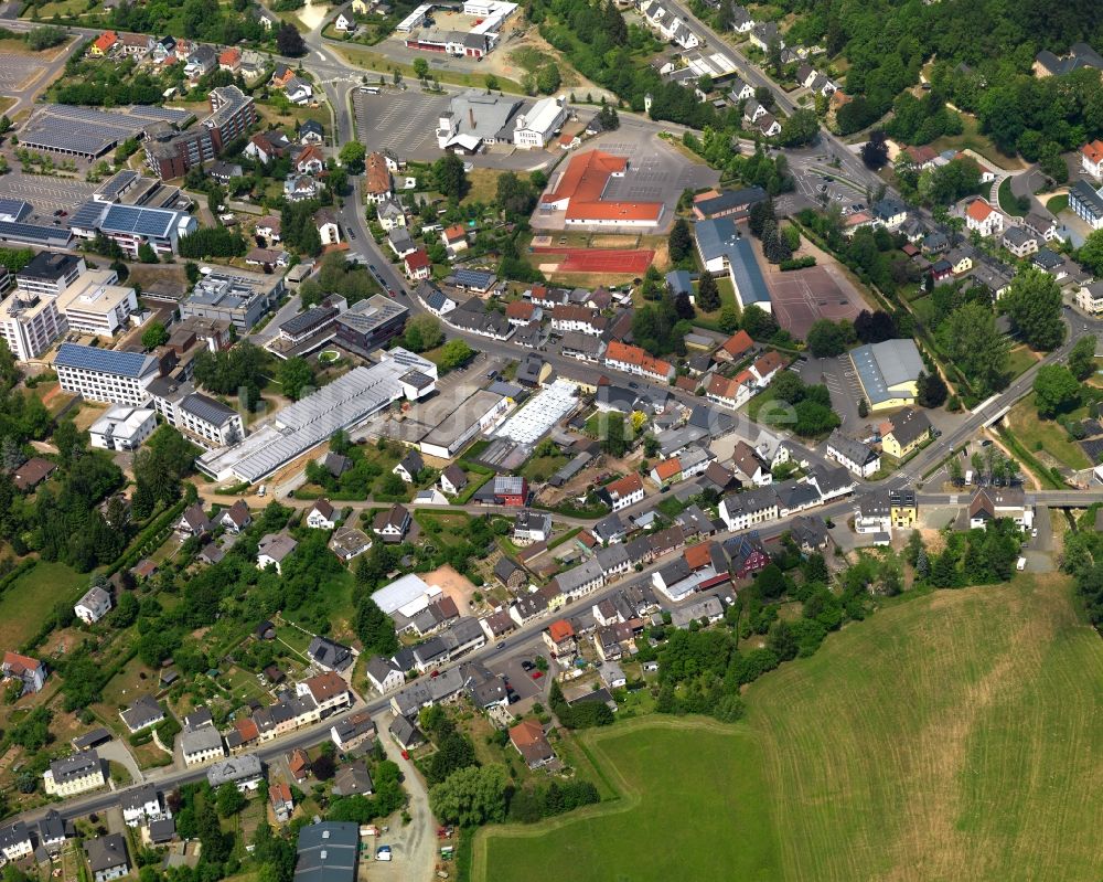 Birkenfeld von oben - Stadtteil im Stadtgebiet in Birkenfeld im Bundesland Rheinland-Pfalz