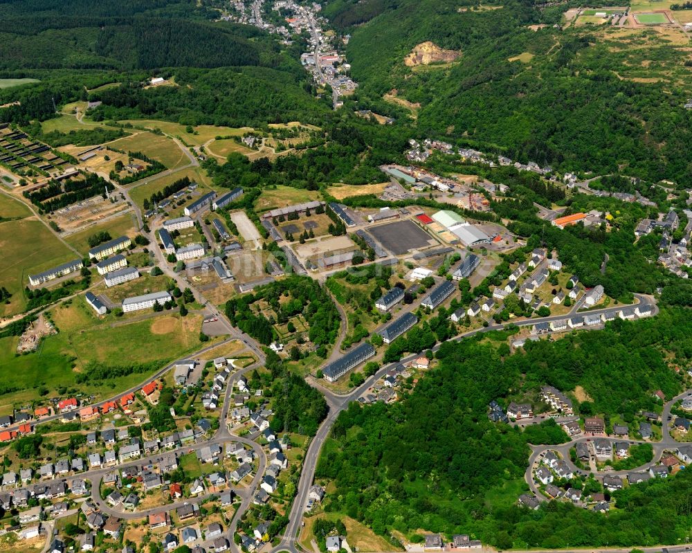 Luftaufnahme Idar-Oberstein - Stadtteil im Stadtgebiet in Idar-Oberstein im Bundesland Rheinland-Pfalz