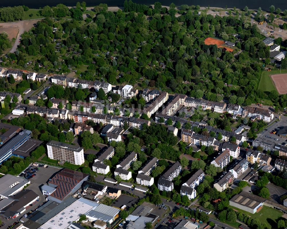 Koblenz, Neuendorf von oben - Stadtteil im Stadtgebiet in Koblenz, Neuendorf im Bundesland Rheinland-Pfalz